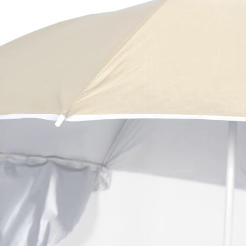 Strandparasol med sidevægge 215 cm sandfarvet