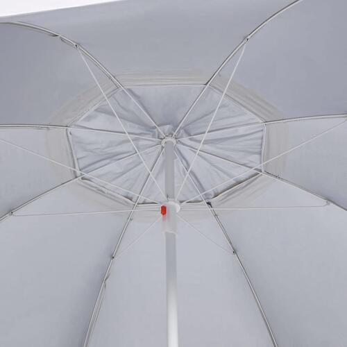 Strandparasol med sidevægge 215 cm sandfarvet