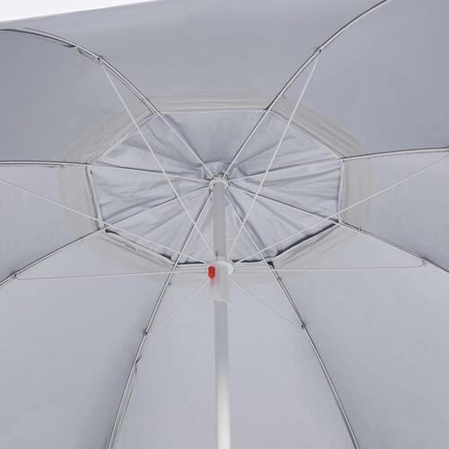 Strandparasol med sidevægge 215 cm antracitgrå