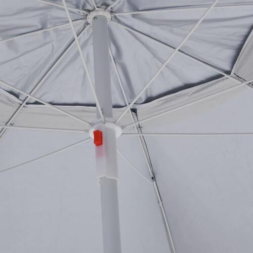 Strandparasol med sidevægge 215 cm antracitgrå