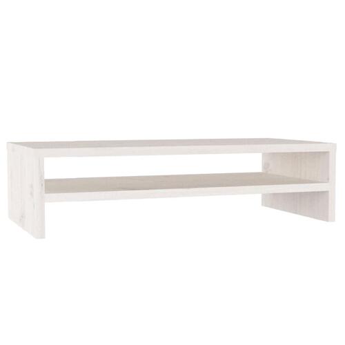 Skærmholder 50x24x13 cm massivt fyrretræ hvid