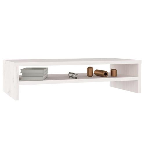 Skærmholder 50x24x13 cm massivt fyrretræ hvid