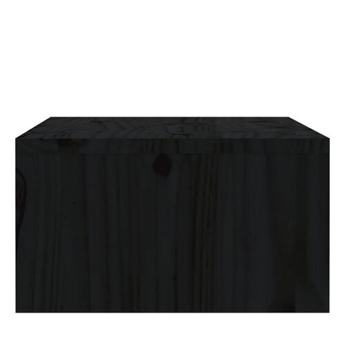 Skærmholder 100x27x15 cm massivt fyrretræ sort