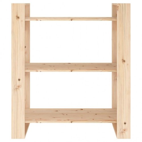 Bogreol/rumdeler i massivt fyrretræ - 80×35×91 cm