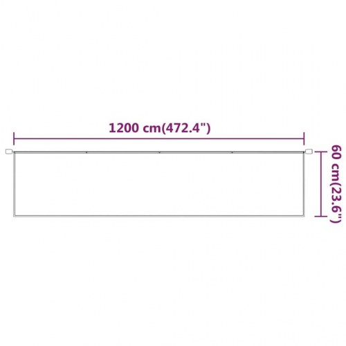 Lodret markise 60x1200 cm oxfordstof beige