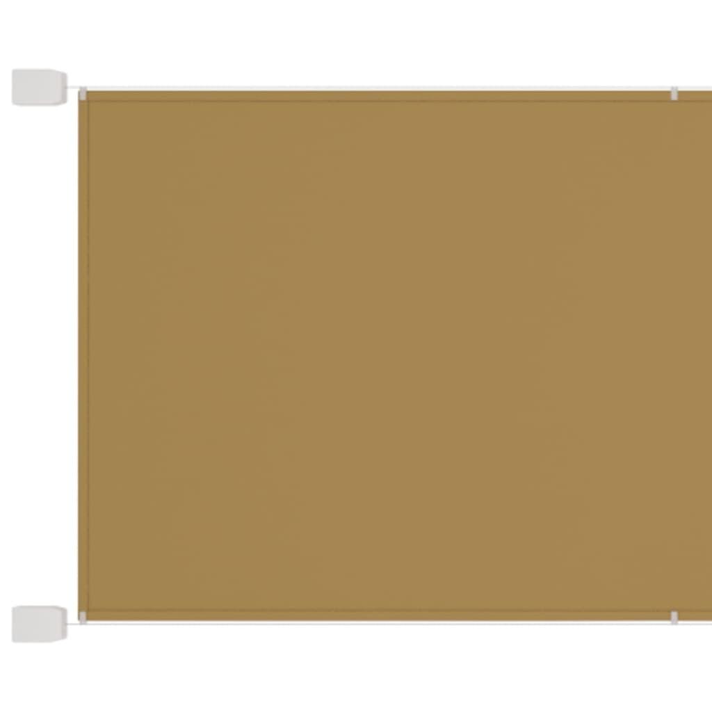 Lodret Markise Oxfordstof - Beige / 140 x 800 cm
