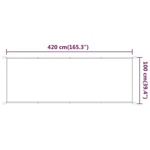 Lodret markise 100x420 cm oxfordstof lysegrøn