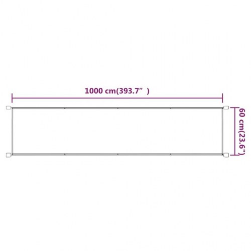 Lodret markise 60 x 1000 cm - terracotta