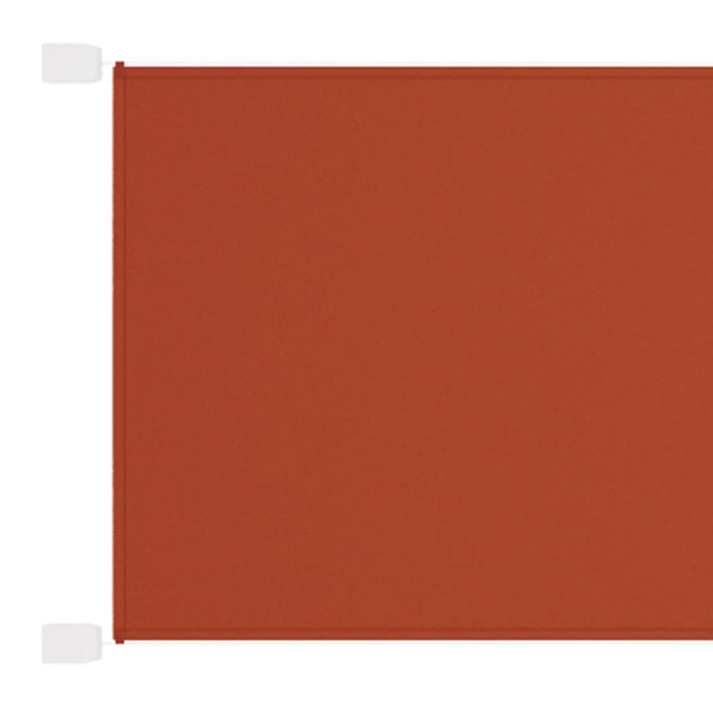 Lodret markise 100x270 cm oxfordstof terrakottafarvet