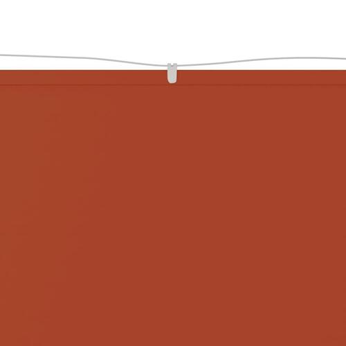 Lodret markise 140x360 cm oxfordstof terrakottafarvet