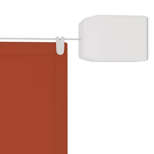 Lodret markise 140x360 cm oxfordstof terrakottafarvet