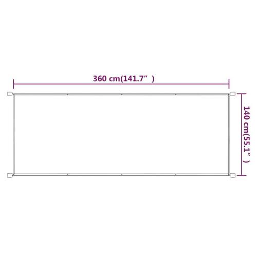 Lodret markise 140x360 cm oxfordstof terrakottafarvet