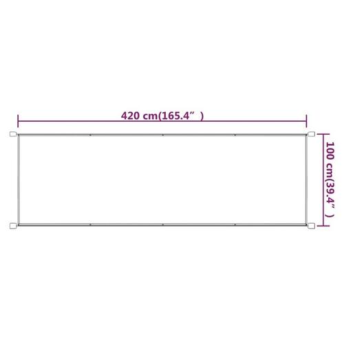 Lodret markise 100x420 cm oxfordstof gråbrun