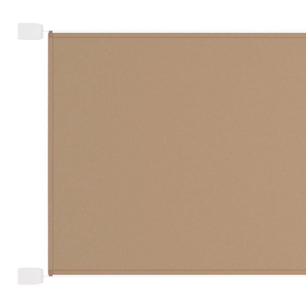 Lodret Markise Oxfordstof - Gråbrun / 140 x 600 cm