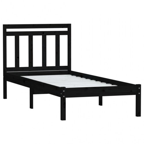 Sengeramme 75x190 cm Small Single massivt træ sort