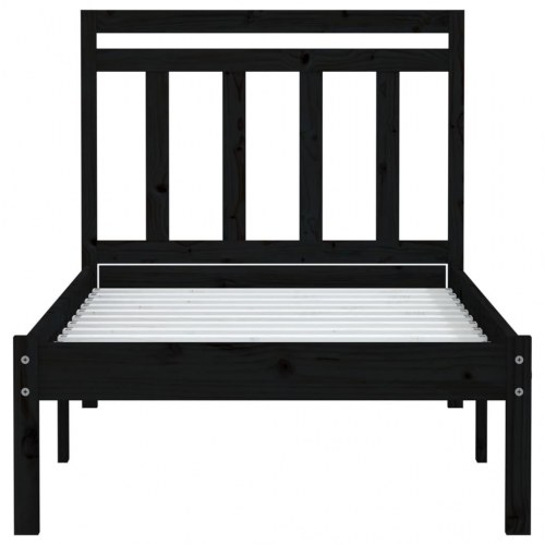 Sengeramme 75x190 cm Small Single massivt træ sort