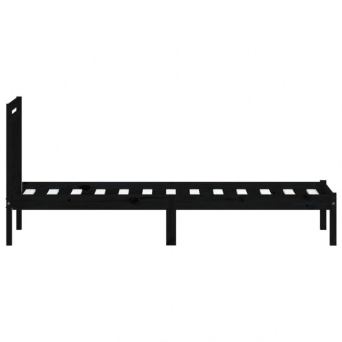 Sengeramme 75x190 cm Small Single massivt træ sort