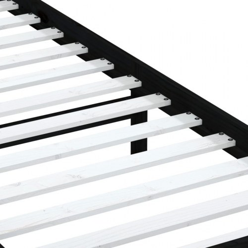 Sengeramme 75x190 cm Small Single massivt træ sort