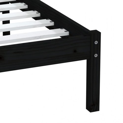 Sengeramme 75x190 cm Small Single massivt træ sort