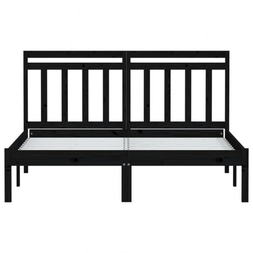 Sengeramme 120x190 cm Small Double massivt træ sort
