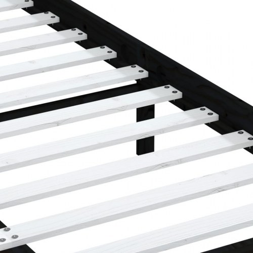 Sengeramme 120x190 cm Small Double massivt træ sort