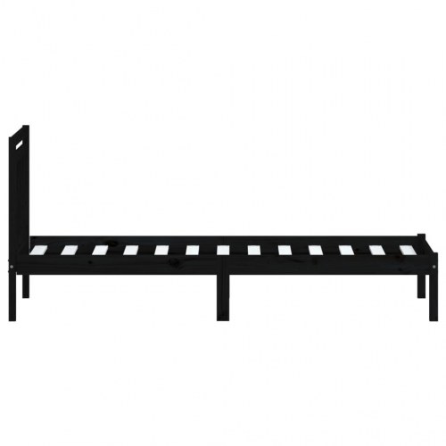 Sengeramme 100x200 cm massivt fyrretræ sort