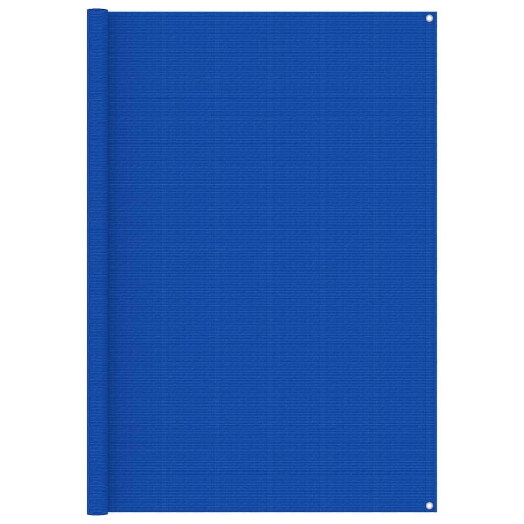 Telttæppe 200x200 cm HDPE blå