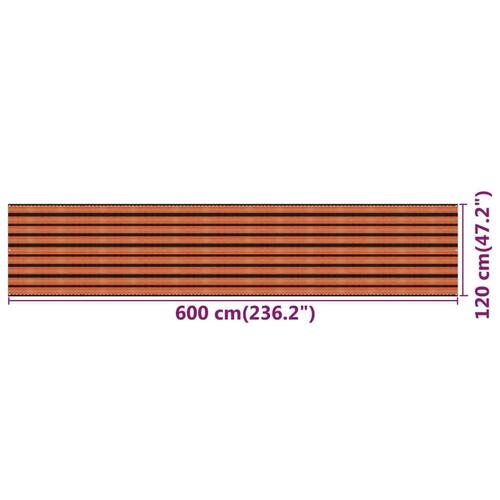 Altanafskærmning 120x600 cm HDPE flerfarvet