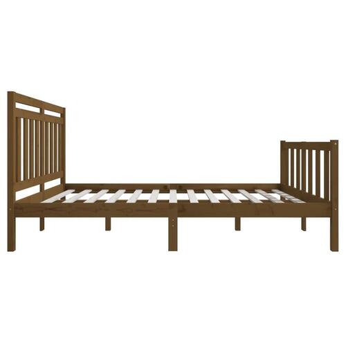 Sengeramme 120x190 cm Small Double massivt træ gyldenbrun