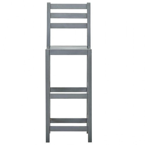 Barstole 4 stk. massivt akacietræ grå