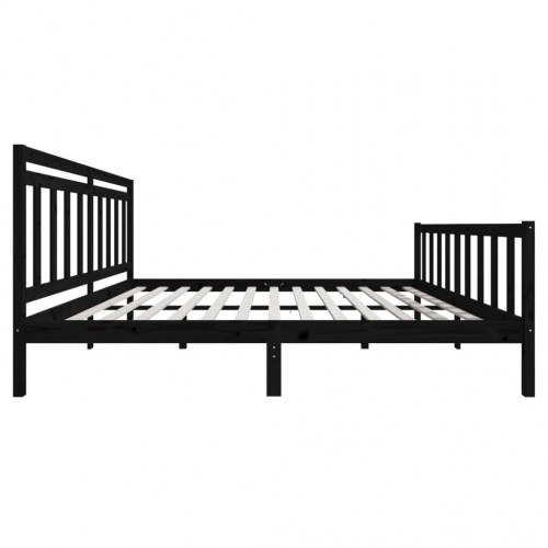 Sengeramme 180x200 cm Super King massivt træ sort
