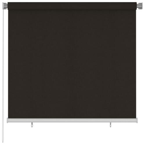 Udendørs rullegardin 160x140 cm HDPE brun