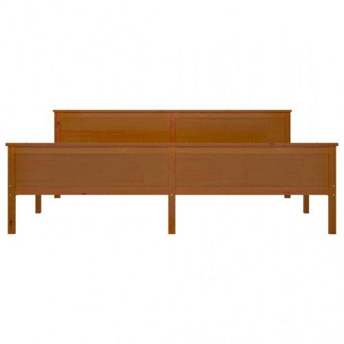 Sengeramme 200×200 cm i massivt fyrretræ - gyldenbrun