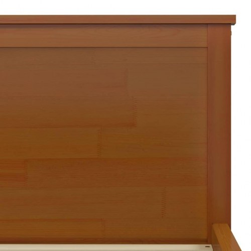 Sengeramme 200×200 cm i massivt fyrretræ - gyldenbrun