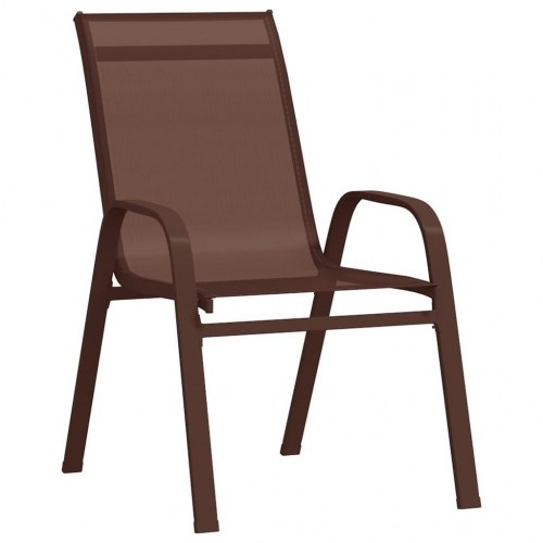 Stabelbare havestole - 2 stk. i brun textilene