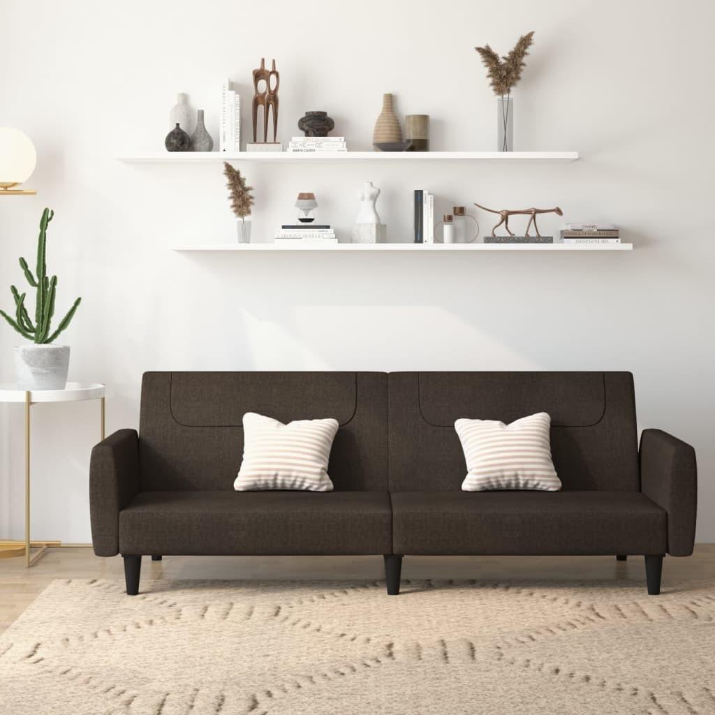 2-personers sovesofa stof mørkebrun