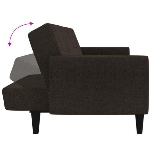 2-personers sovesofa stof mørkebrun