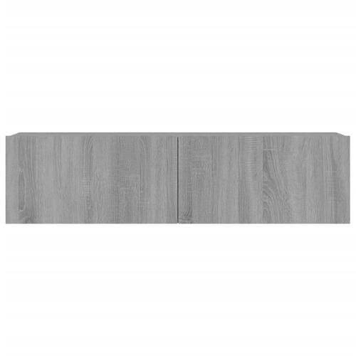 Væghængt tv-bord 120x30x30 cm konstrueret træ grå sonoma-eg