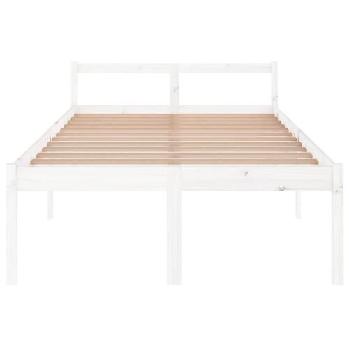 Seniorseng 120x200 cm massivt fyrretræ hvid