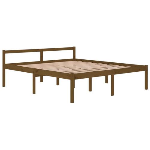 Seniorseng 180x200 cm super kingsize massivt fyrretræ honning