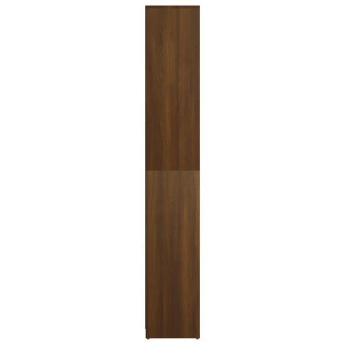 Badeværelsesskab 30x30x183,5 cm konstrueret træ brunt egetræ