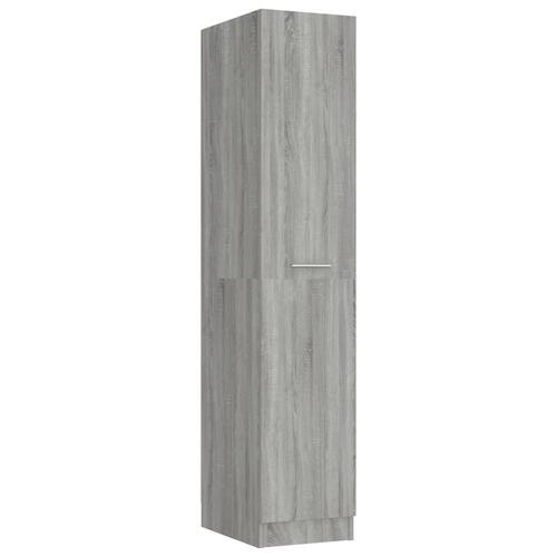 Udtræksskab 30x42,5x150 cm konstrueret træ grå sonoma-eg