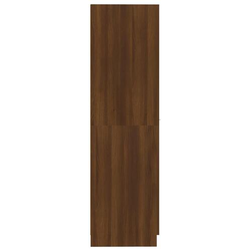 Udtræksskab 30x42,5x150 cm konstrueret træ brun egetræsfarve