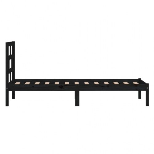 Sengeramme 75x190 cm Small Single massivt træ sort