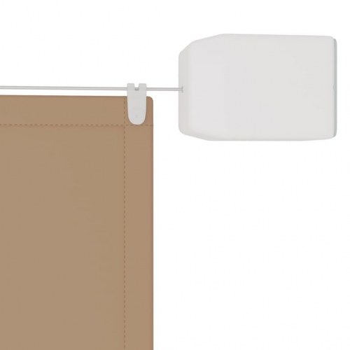 Lodret markise 100x1200 cm oxfordstof gråbrun