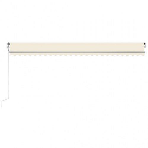 Automatisk markise med LED og vindsensor 600 × 300 cm - creme
