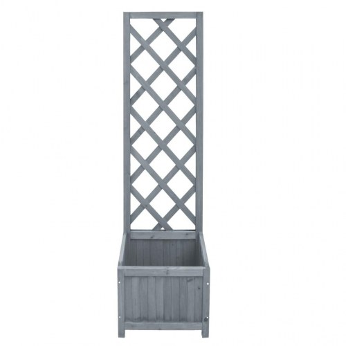 Plantekasse med espalier 40x30x135 cm massivt fyrretræ
