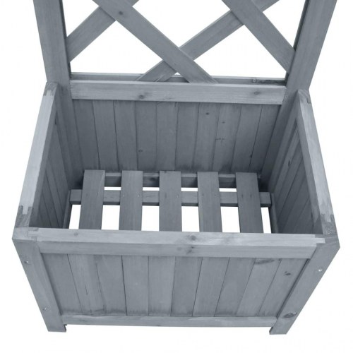 Plantekasse med espalier 40x30x135 cm massivt fyrretræ