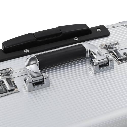 Kuffert 54 x 44 x 21 cm sølvfarvet aluminium