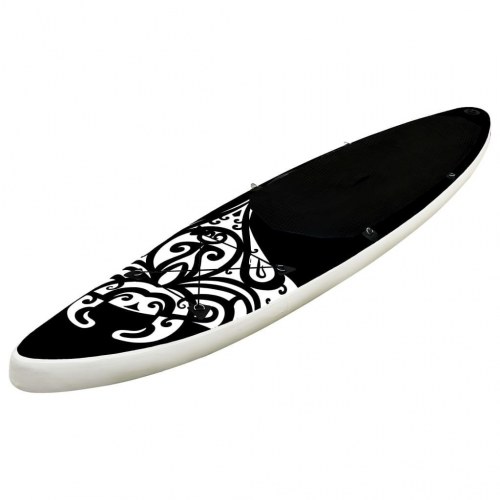 Oppusteligt paddleboardsæt 320x76x15 cm sort